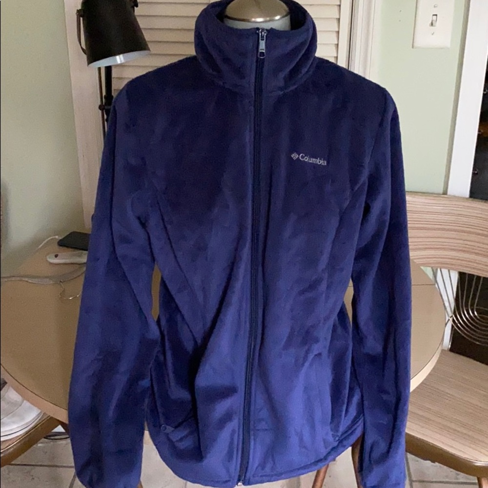 Columbia Royal Navy full zip fuzzy Jacket